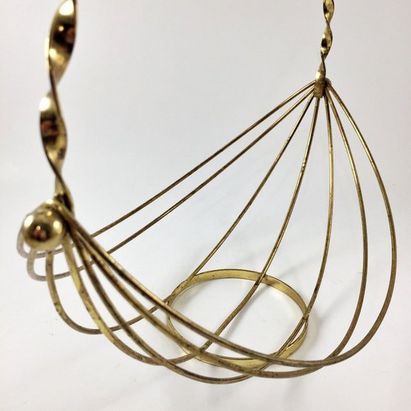 Retro MCM Gold Wire Fruit Basket - Picture 5 of 8